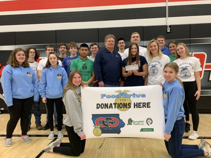 Springfield Plastics Announces Clarion-Goldfield-Dows High School Winner of FFA Week Food Drive